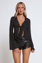 Hot Topic Long Sleeve Top Black
