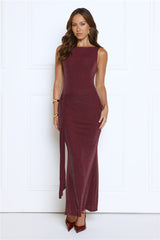 Mariner’s Glow Glitter Maxi Dress Plum