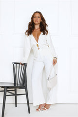 Noir Allure Knit Cardigan Cream