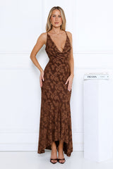 Pretty Haze Maxi Dress Brown