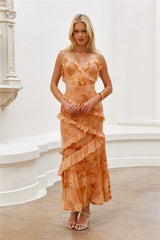 Orchard Delight Maxi Dress Peach