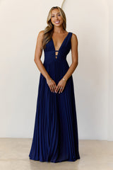 Elegant Vision Maxi Dress Navy