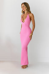 Winnie Halter Maxi Dress Pink