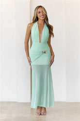 High Key Muse Mesh Maxi Dress Sage
