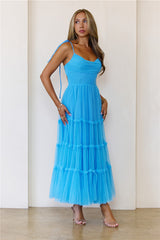Never Declined Maxi Dress Blue
