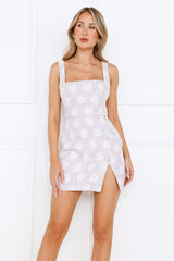 Parisian Picnic Mini Dress Lilac
