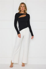 Off To Work Long Sleeve Top Black
