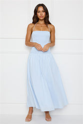 Unmatched Energy Halter Maxi Dress Blue