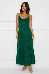 Pine Blossom Maxi Dress Green