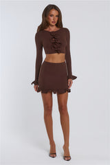 Summer Lush Mini Skirt Chocolate