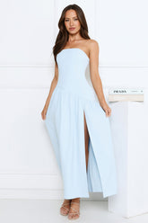 Luna Mystique Strapless Maxi Dress Blue