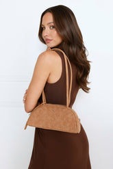 Rose Bag Tan Suede Gold