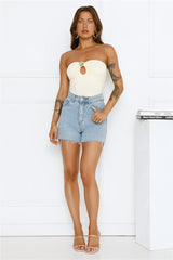 Sea Soundtrack Strapless Bodysuit Yellow