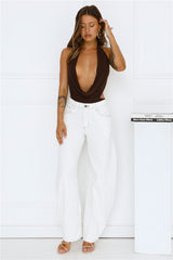 Style Stunner Halter Bodysuit Brown