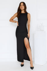 Starlit Grace Maxi Dress Black