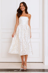 Nora Strapless Midi Dress Butter