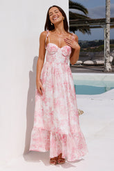 Moonlit Gardens Maxi Dress Pink