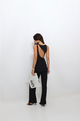 Refined Edge High Rise Straight Leg Tailored Pants Black