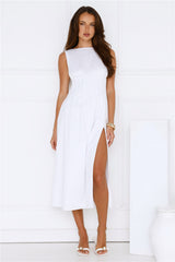 Sun Drenched Days Midi Dress White