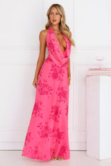 Summer Edition Halter Maxi Dress Pink