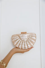 Malibu Side Clutch Beige