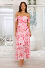 Glimmering Grace Maxi Dress Pink