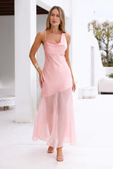 Mirabel Satin Maxi Dress Pink
