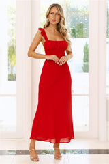 Mansion Party Maxi Dress Red