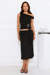Starlit Muse Off The Shoulder Top Black