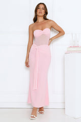 Can’t Get Enough Strapless Maxi Dress Pink