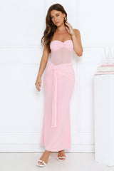 Can’t Get Enough Strapless Maxi Dress Pink