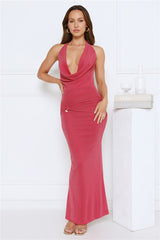 The Glow Club Halter Maxi Dress Pink