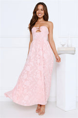 Diva Hour Strapless Maxi Dress Pink
