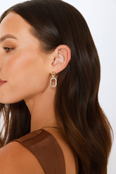 Radiant Rose Earrings Gold