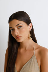 Petals In The Rain Earrings Gold