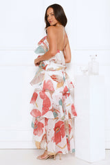 Spice Sands Halter Maxi Dress White