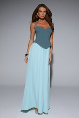 Sleek Society Maxi Dress Teal