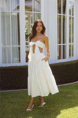 Santorini Sunset Midi Skirt White