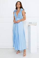 Something Special Satin Midi Dress Blue