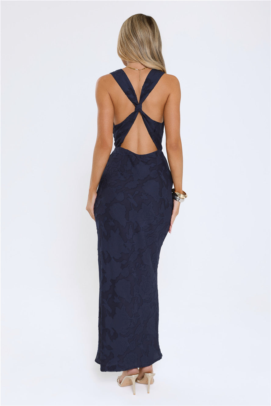 Lasting Luxuries Maxi Dress Navy