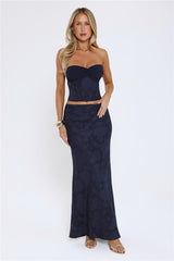 Warm As Honey Maxi Skirt Navy