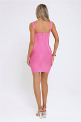 Level Up Bandage Mini Dress Candy