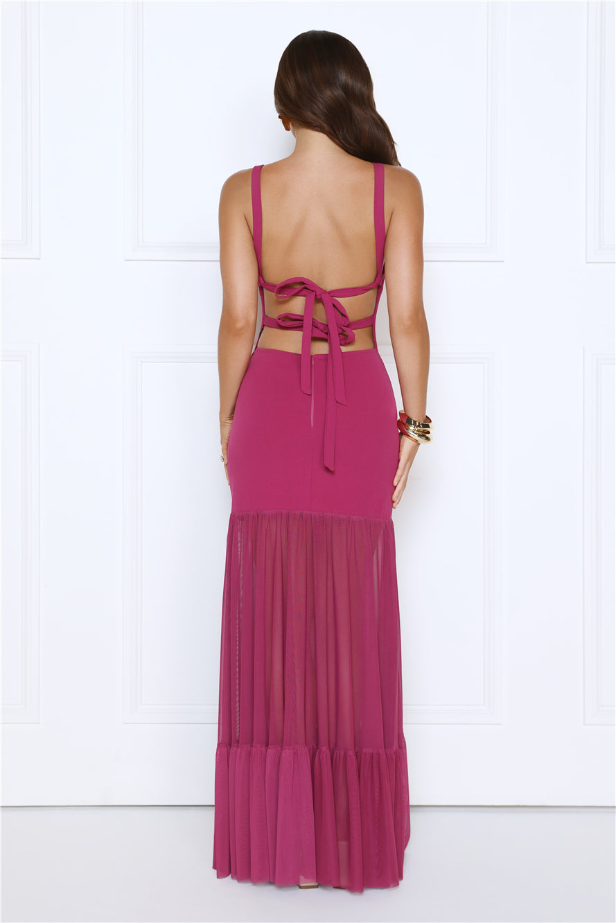 Bloomed With Love Maxi Dress Plum