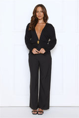 Noir Allure Knit Cardigan Black