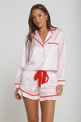 Merry And Bright Satin Pajama Set Pink