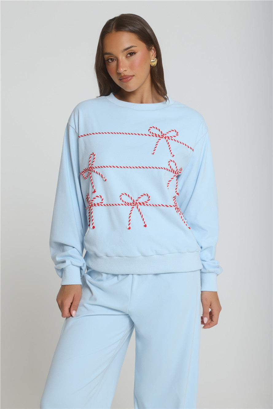 Candy Cane Dreams Sweater Blue