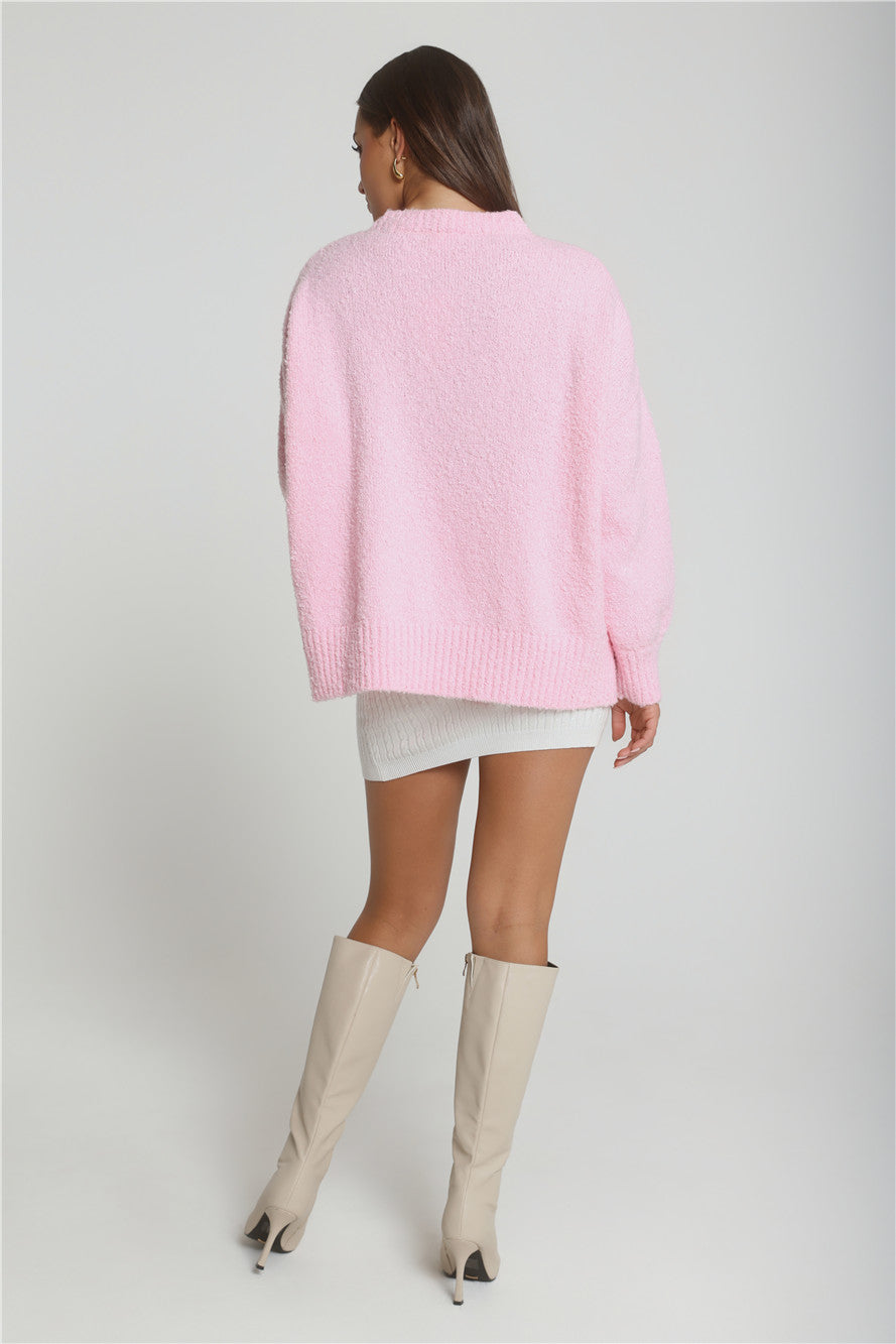 Holiday Whisper Knit Sweater Pink