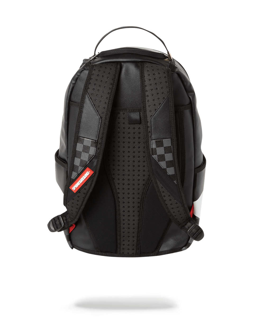 BLACK HALF CHECK SHARKS IN PARIS BACKPACK (ONE OF ONE)