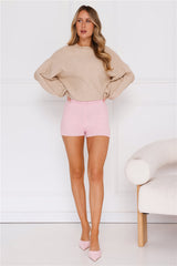 Snowing Outside Knit Sweater Beige