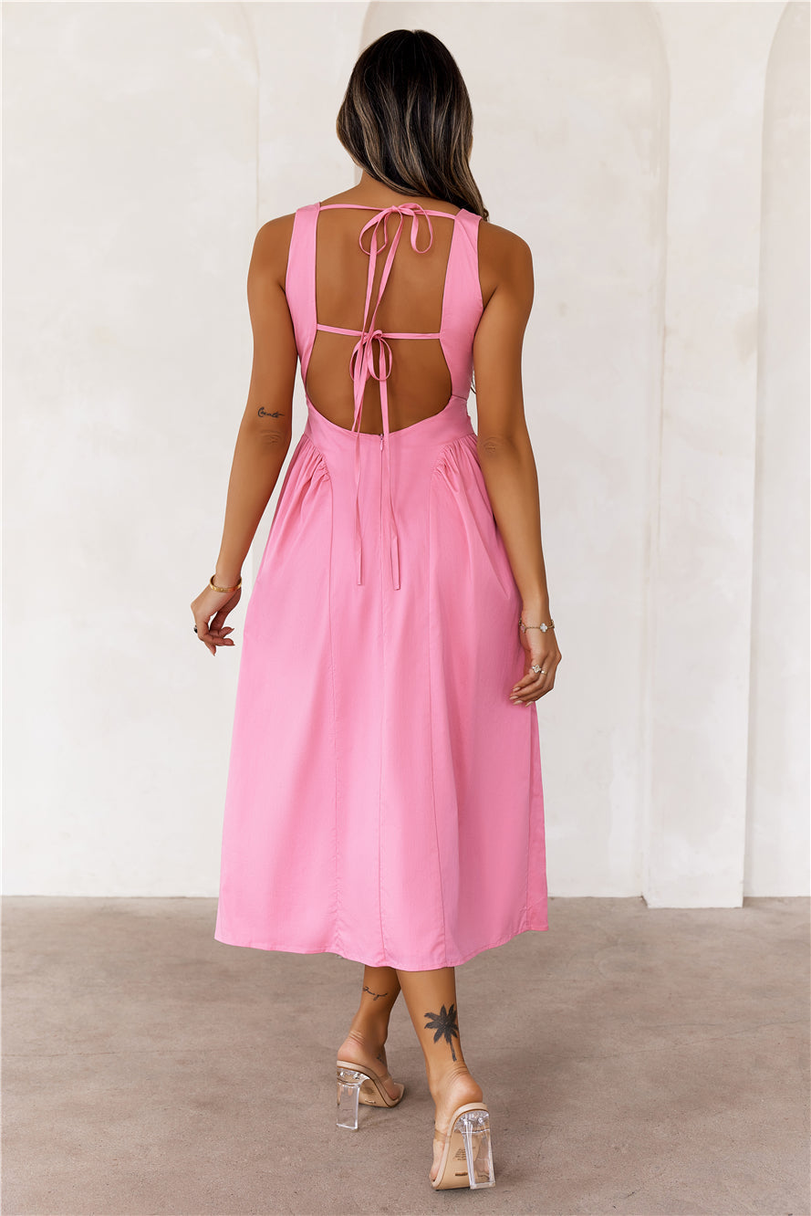 Style Spectacular Midi Dress Pink